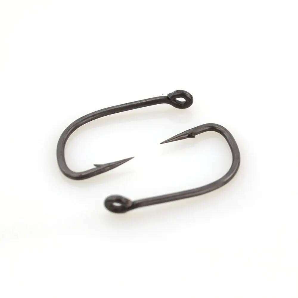 Hirisi 15pcs PTFE Coated High Carbon Steel Barbed Fish Hook With Eye Carp Fishing Accessories X702 Z260228