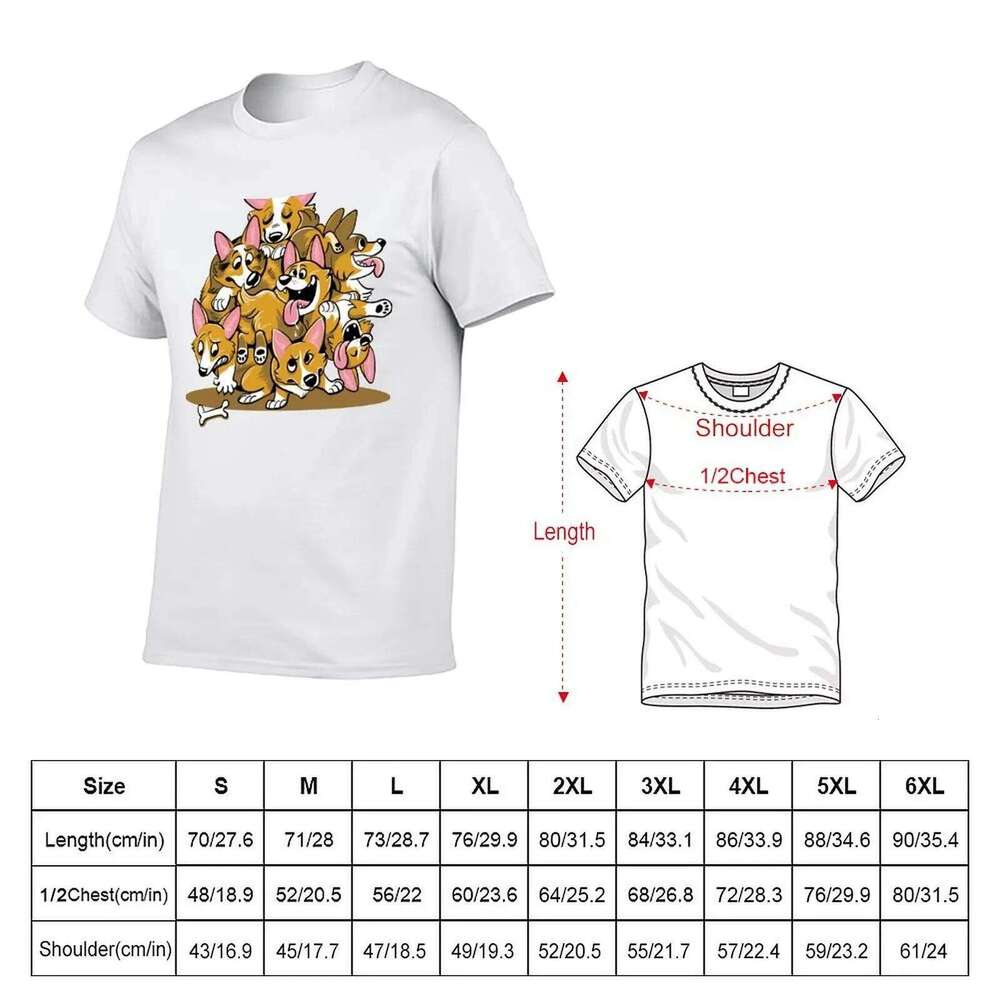 T-Shirt white Cluster shirts funny 100% for man cotton pack t Corgi C260228 - view 3