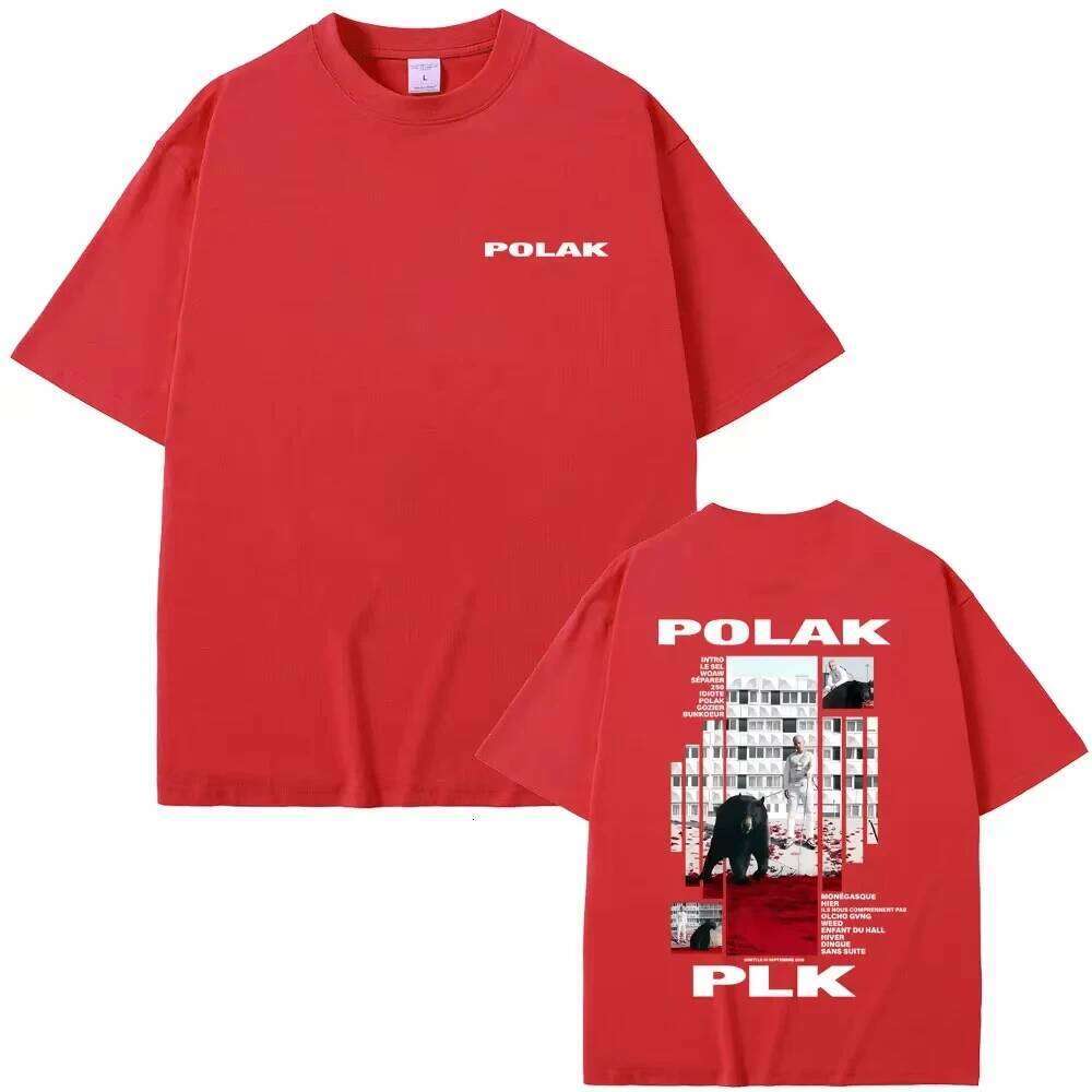 POLAK Men's Casual Graphic Print Cotton Blend T-Shirt, Black Polka Dot Rapper Shirt - view 7