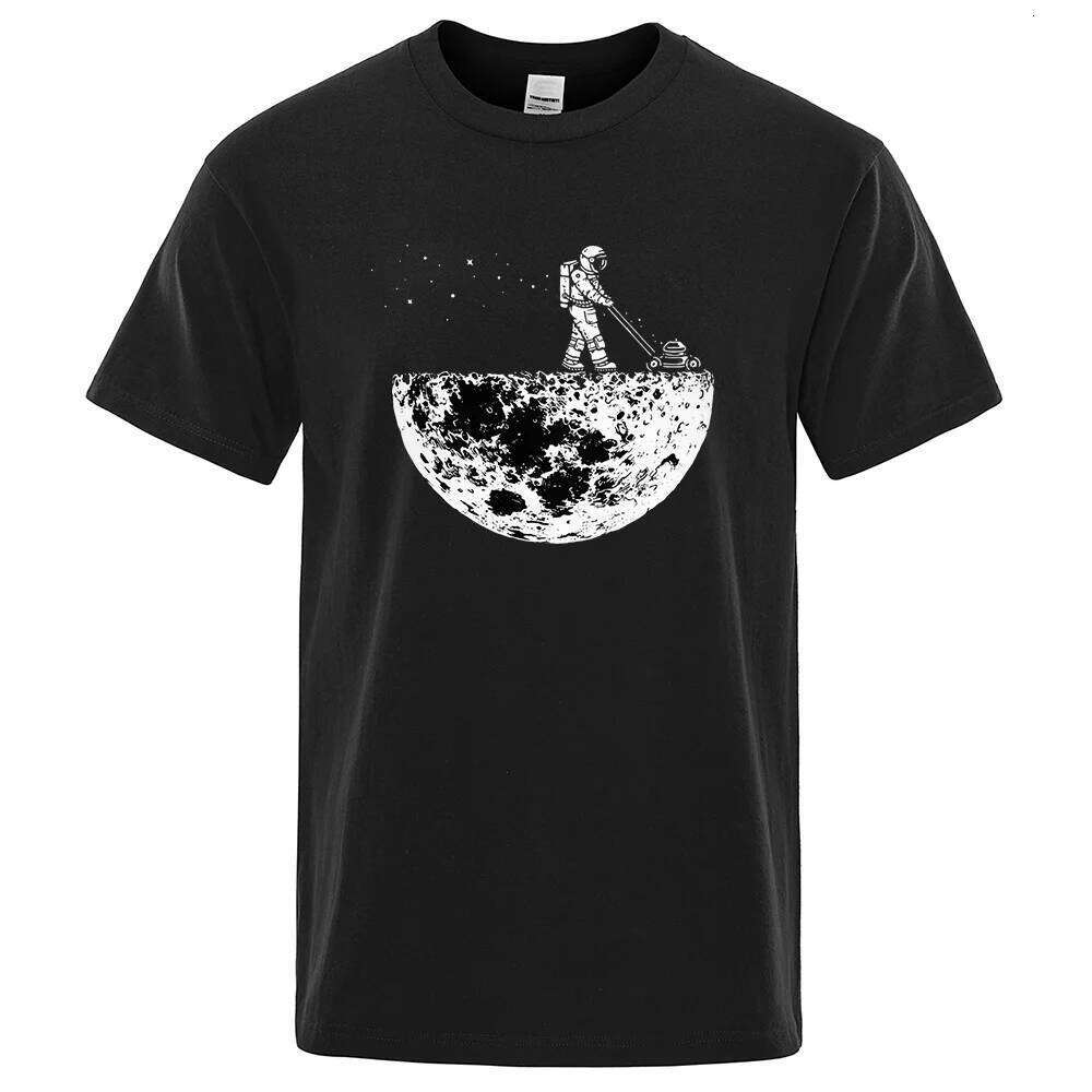 Astronauts Cherish The Lunar Environment Funny Print t-Shirts Men Loose Oversize Clothing Cotton Summer Soft Tshirt Hip Hop Tees C260228 - view 3
