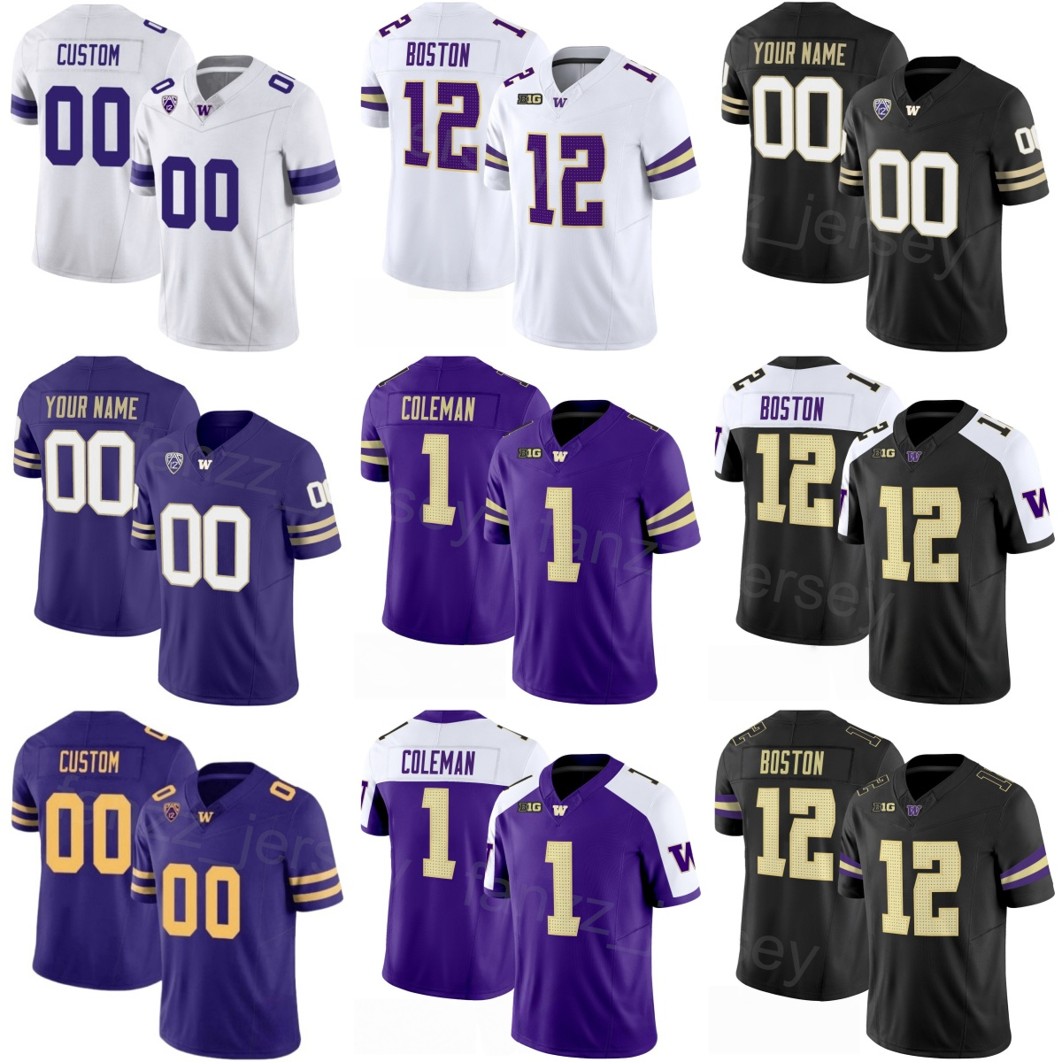 College Football 1 Jonah Coleman Maglie Uomo GioventÃ¹ Donna 24 Adam Mohammed 1…
