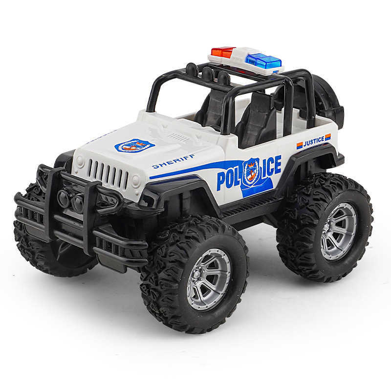 Large-sized police car toy with low inertia car for children, car model simulation for boys, police car toy for kids, off-road vehicle gift X250203