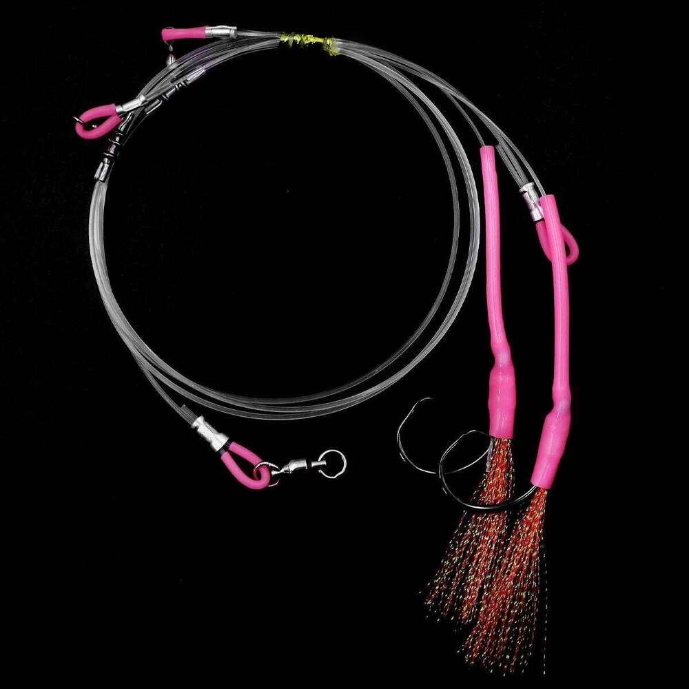 1pc Deep Sea Cod Rig Strong Line with Luminous Tube Black Circle Hook Ideal Saltwater Fishing Rigs Z260228