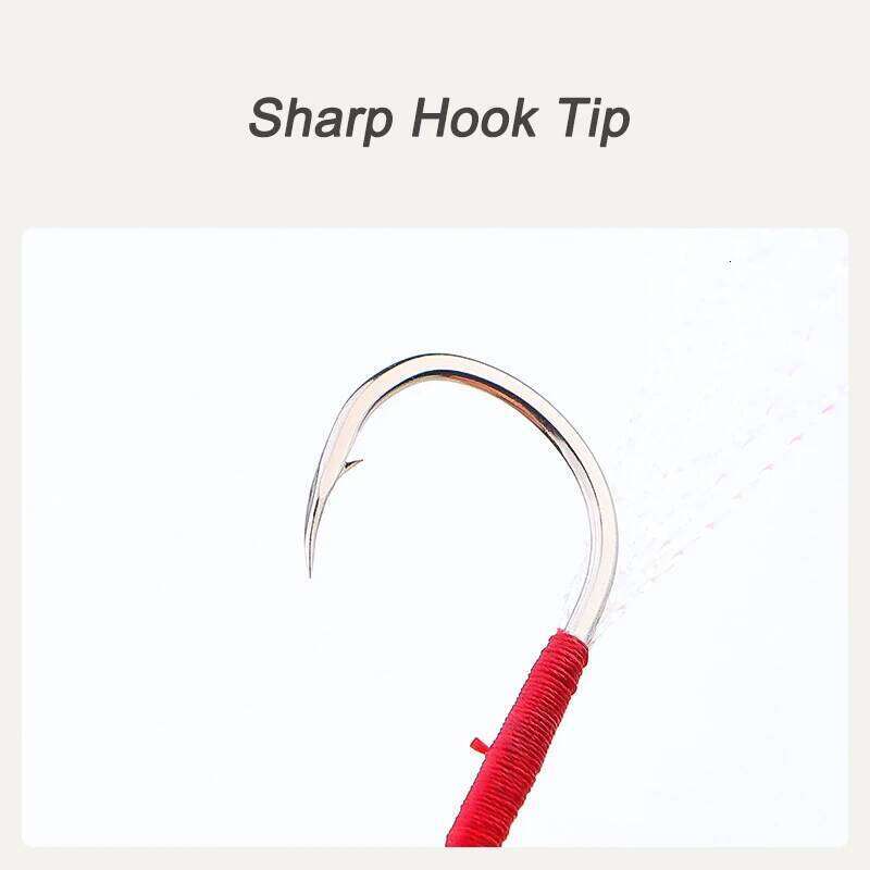 20pcs/bag Cast Jigs Assist Hook Slow Jigging Spoon Barbed Single Hooks Pesca High Carbon Steel Lure Fishing Tackle Z260228