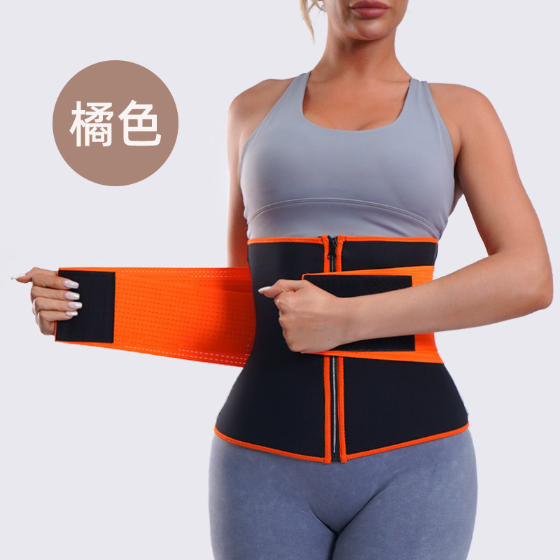Women Waist Trainer Corset Sweat Belt Weight Loss Cincher Body Shaper Trimmer Workout Fitness Burning Girdle Gym Belt Shapewear 210305