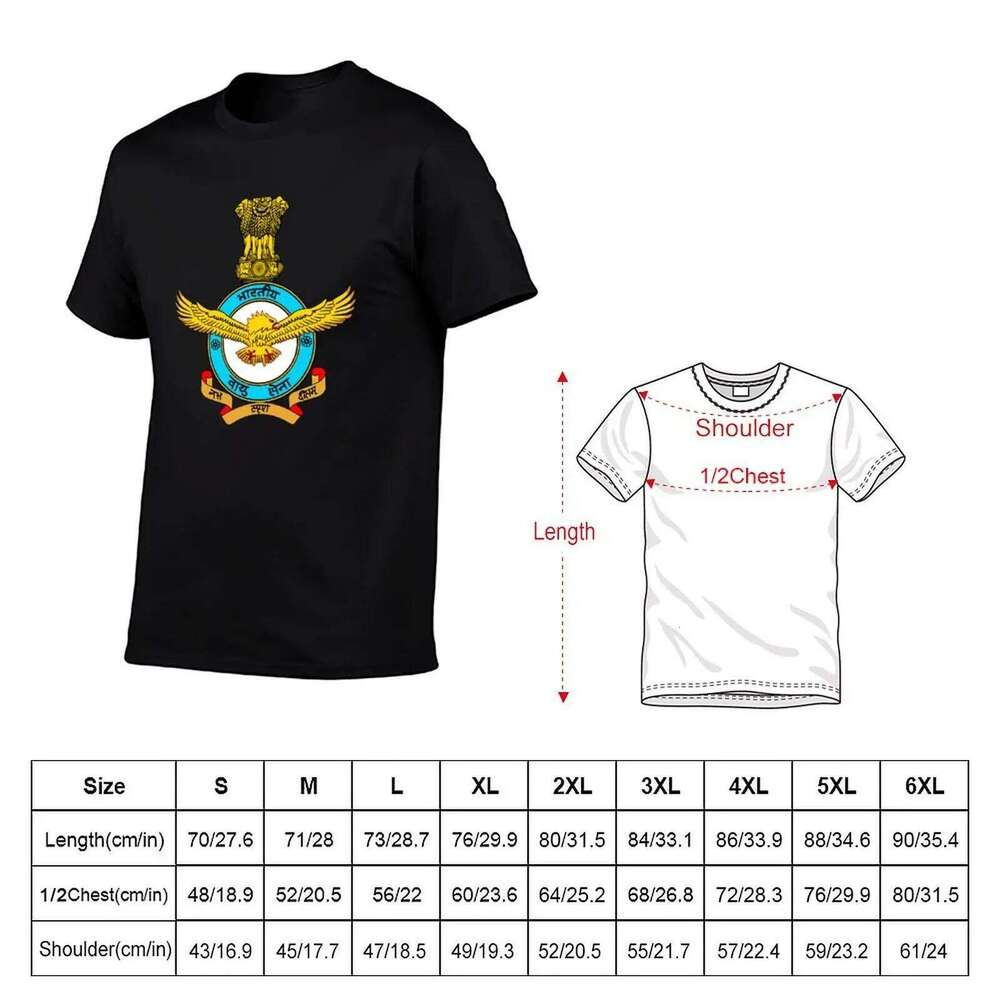 vintage graphic T-Shirt heavy INDIA shirts AIR BADGE cotton man IAF FORCE shirt for t C260228 - view 3