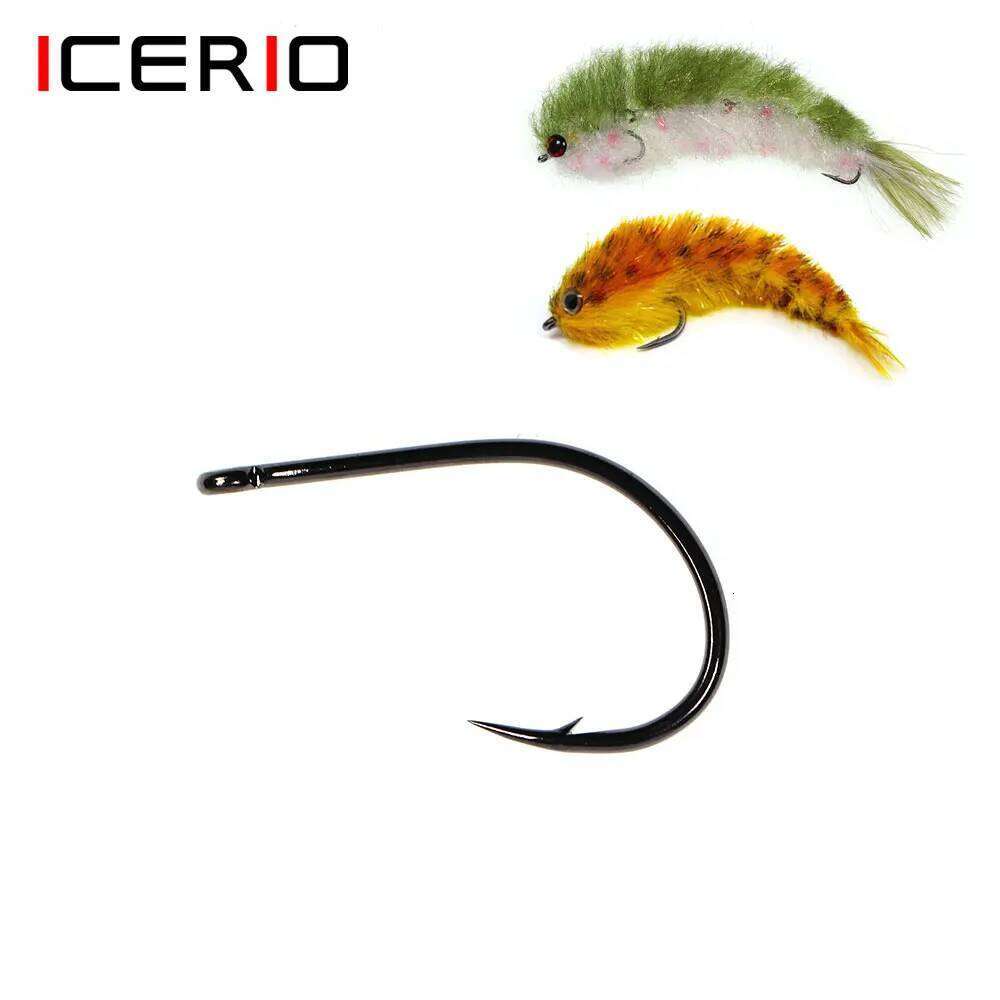 ICERIO 30pcs Big 2X Strength Hook For Tying Tarpon Fly Saltwater Fishing Streamer Flies Game Changers 8~#6/0 Z260228