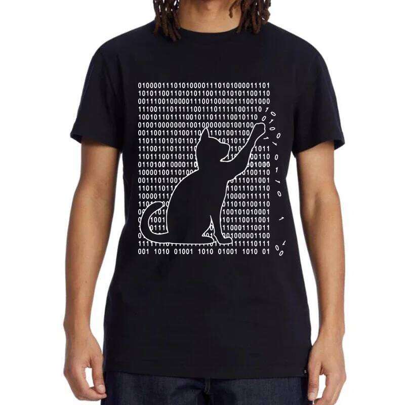 Men's High Quality T-shirt 100% Cotton Funny Cool Cat Design Print Summer Loose Short Sleeve for Men T-Shirt Male Tops Tees C260228 - view 3