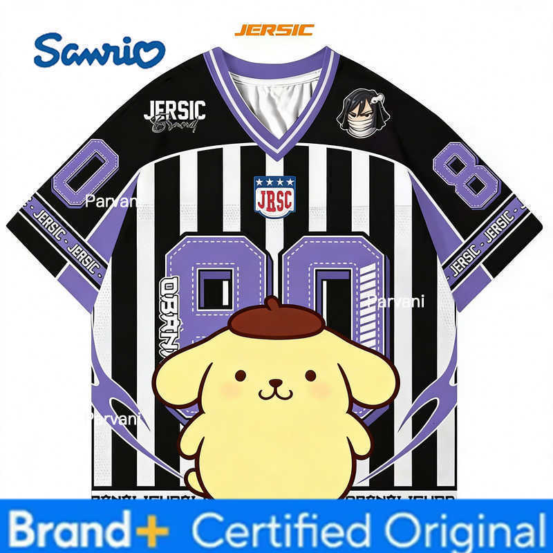 Sanrio New Girls Kuromi Hellokitty Anime Kids/Adults T Shirt Summer Casual Tee Comfortable Fit Gift Y2k Clothes Football Tops H260228