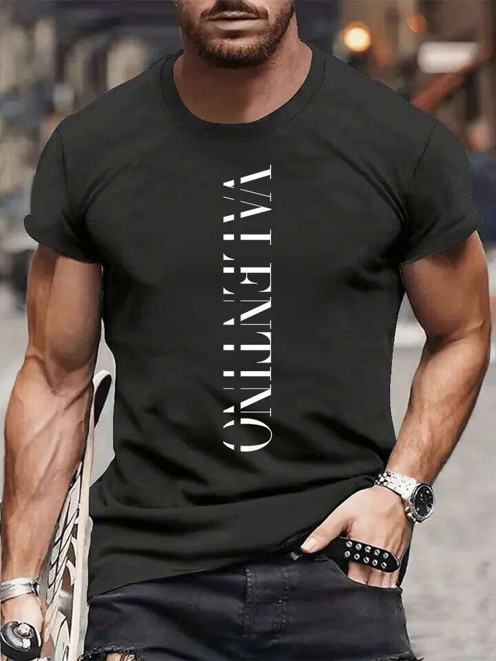 Men's summer round-neck printed short-sleeved t-shirt from luxury brand - streetwear for summer, men's top C260228 - view 3