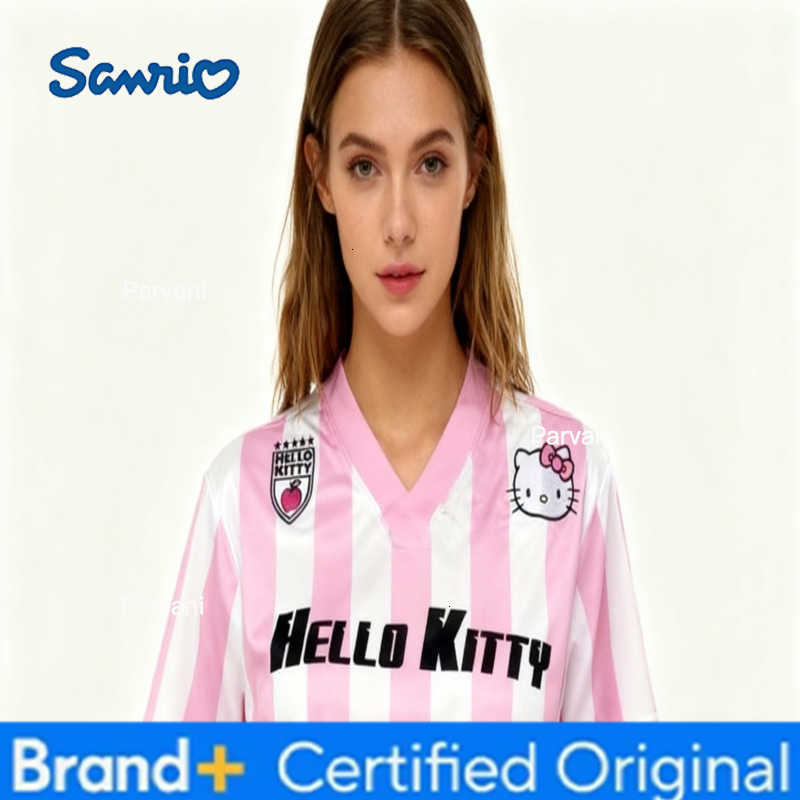 Sanrio Summer Hello Kitty Graphic Tee Women Casual Anime Print Top Streetwear Style Kawaii Fashion Ladies T Shirt Chic Comfort Wear H260228