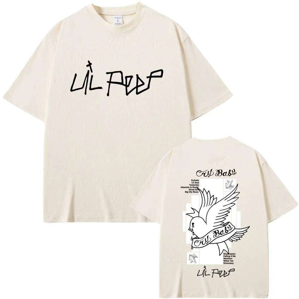 Rapper Lil Peep Crybaby Album Graphic T Shirt Men Women Hip Hop Fashion T-shirts Male Casual Vintage Oversized Short Sleeve Tees C260228 - view 7