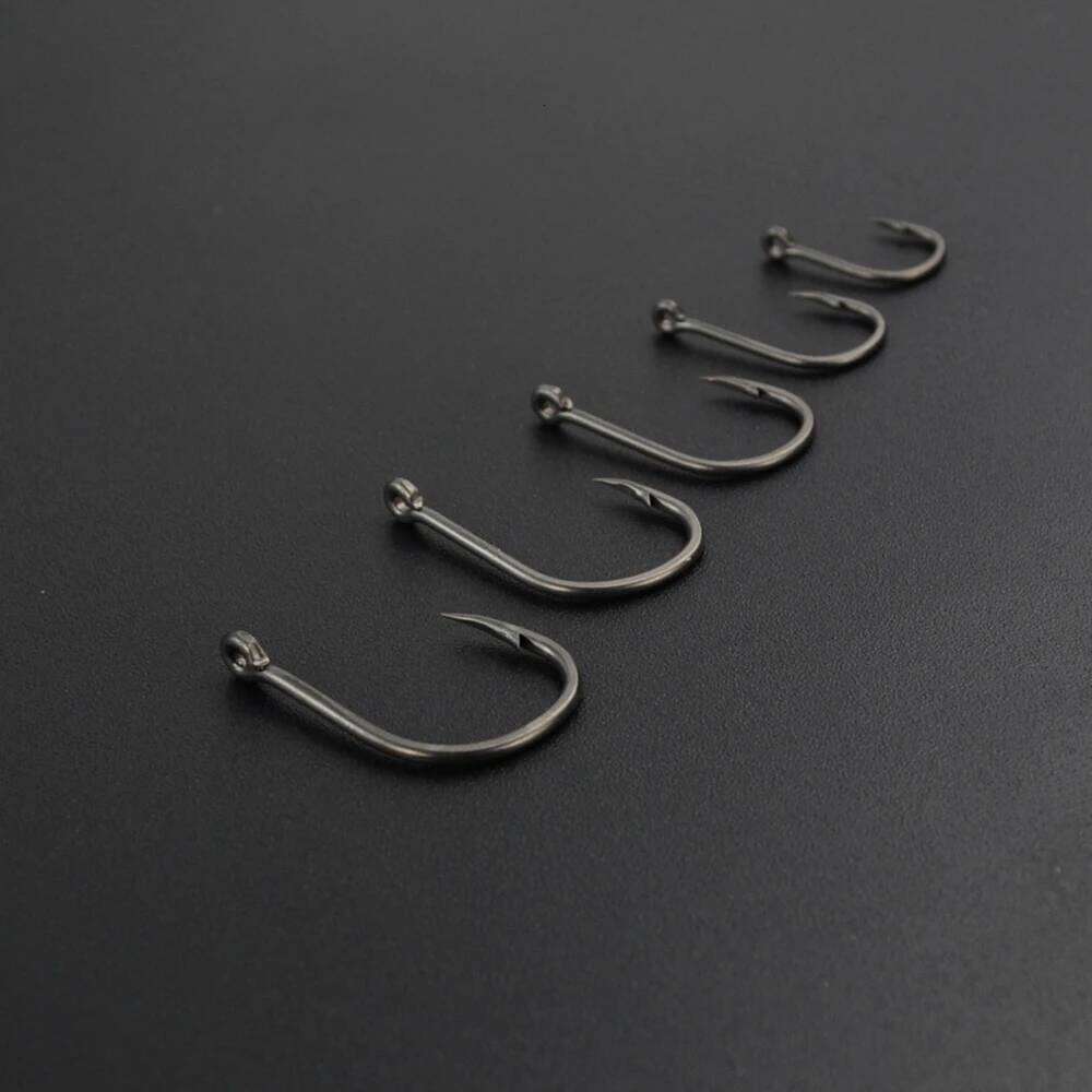 Hirisi 45 x PTFE Coated High Carbon Stainless Steel Barbed Fish With Eye Carp Fishing Hook Link Accessories X505 Z260228
