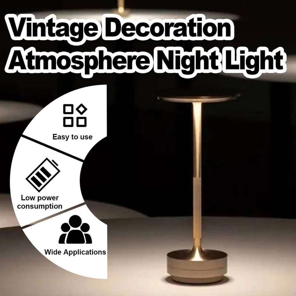 3 Color Table Lamp Golden Black Led Silver Dimming Rechargeable With Control Lamps Touch Usb Usbc For Bedroom Desk Bedside Z260227