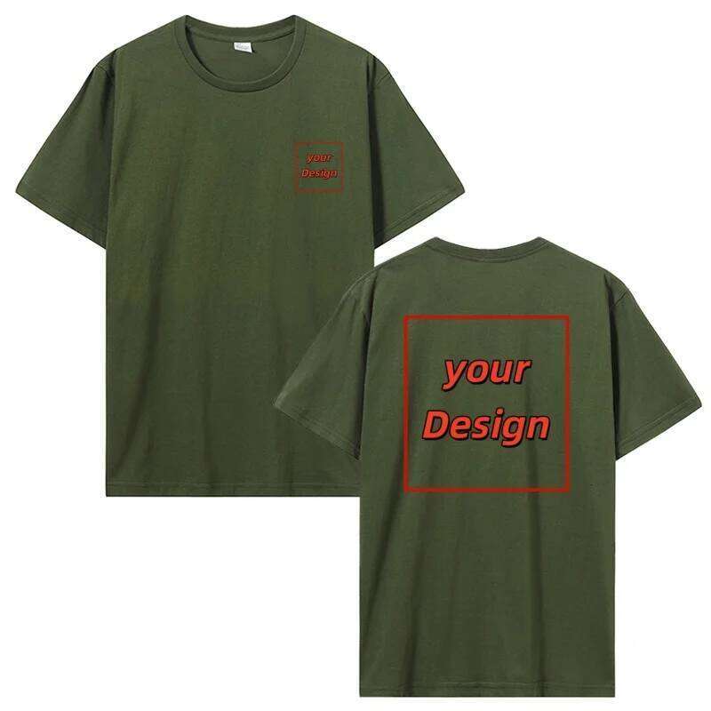 Customized printed for men's and women's personalized top DIY your favorite photo or logo cotton T-shirt C260228 - view 7