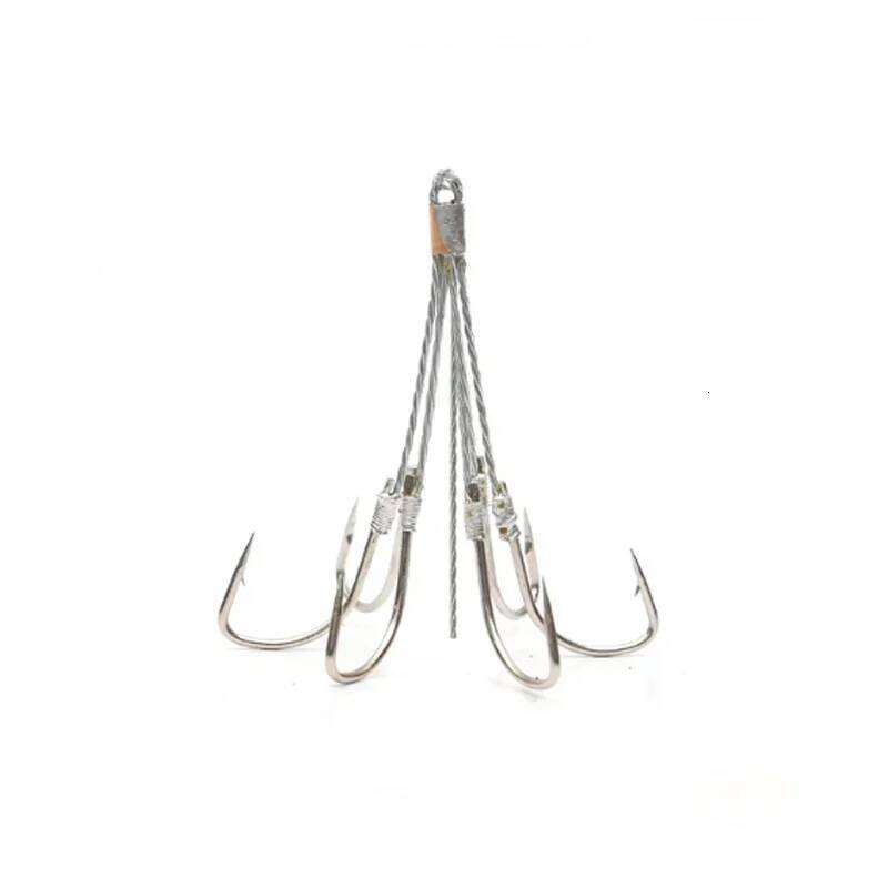 5/6/8 Claw High Carbon Steel Treble Hooks Super Sharp Carp Tackle Grappling Hook Fishing Accessories Z260228