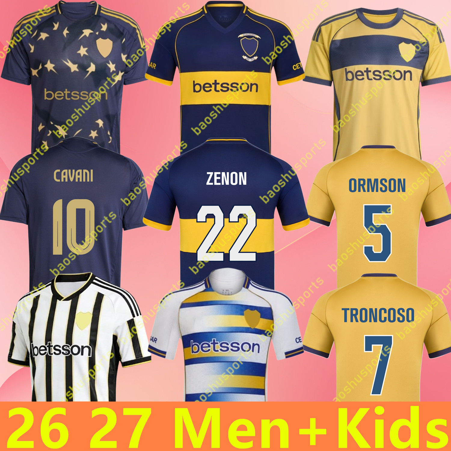 2025 2026 2027 CAVANI Boca Juniors Soccer Jerseys ZENON ZEBALLOS PALACIOS MARADONA GIMENEZ MARCOS CARLITOS DE ROSSI SALVIO M.MERENTIEL JANSON 25 26 27 Football Shirt