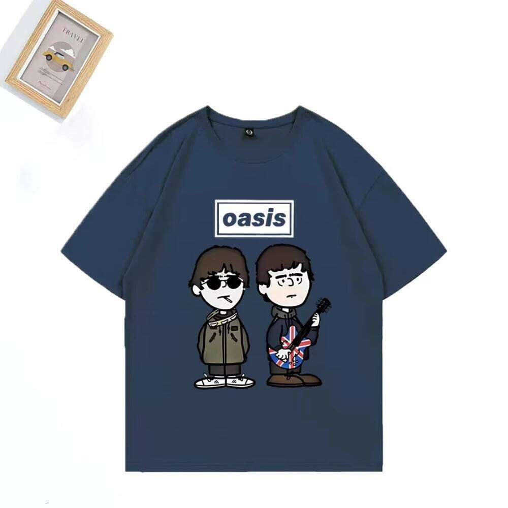 Oasis 25 Tour T-Shirt Man's Women Summer Tide Oversized Casual ONeck Short Sleeve Shirts Pure Cotton Fans Gift Boys Clothes C260228 - view 4