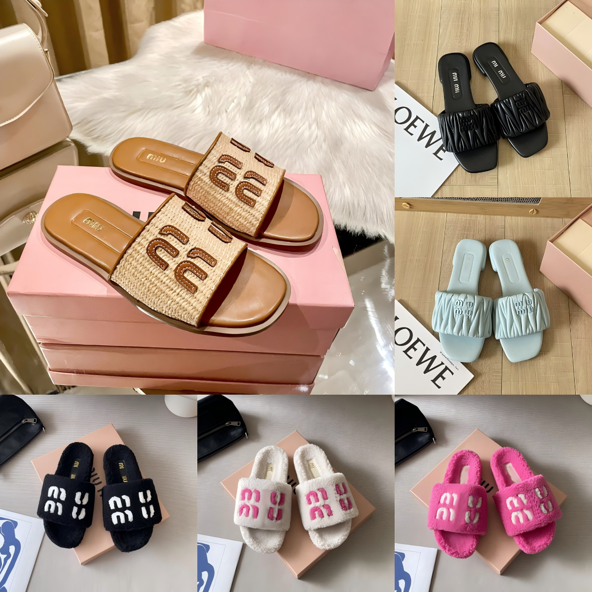 2026 Designer shoes Italian women's fashion new M letter hand-woven summer sandals Beach luxury women's casual flat slippers flip-flops women's sizes 35-42