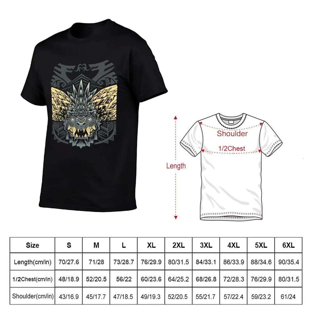 Nergigante MHW T-Shirt cotton t shirts for man pack white anime tshirt T-shirt C260228 - view 6