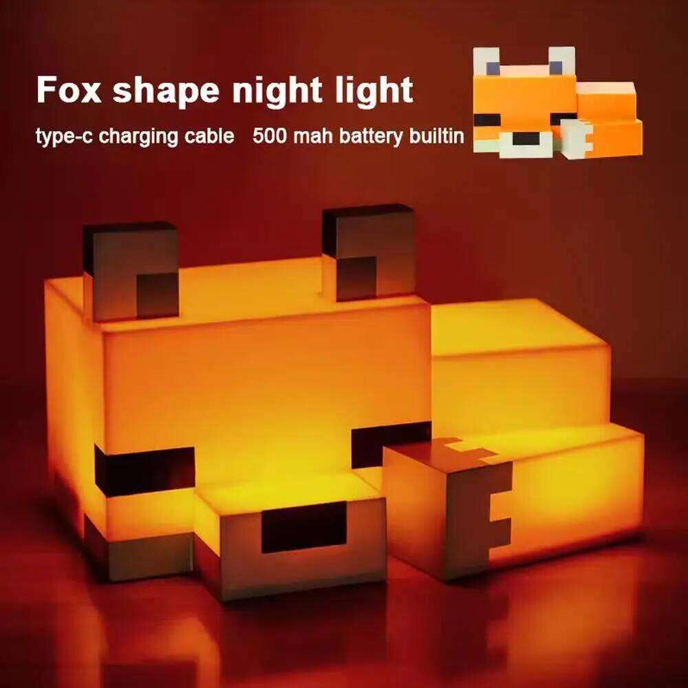 Game Cute Fox Night Light Soft Orange Glow Officially Licensed Decor Desk Lamp For Gaming Room Or Kids And Tween Bedroom Z260227