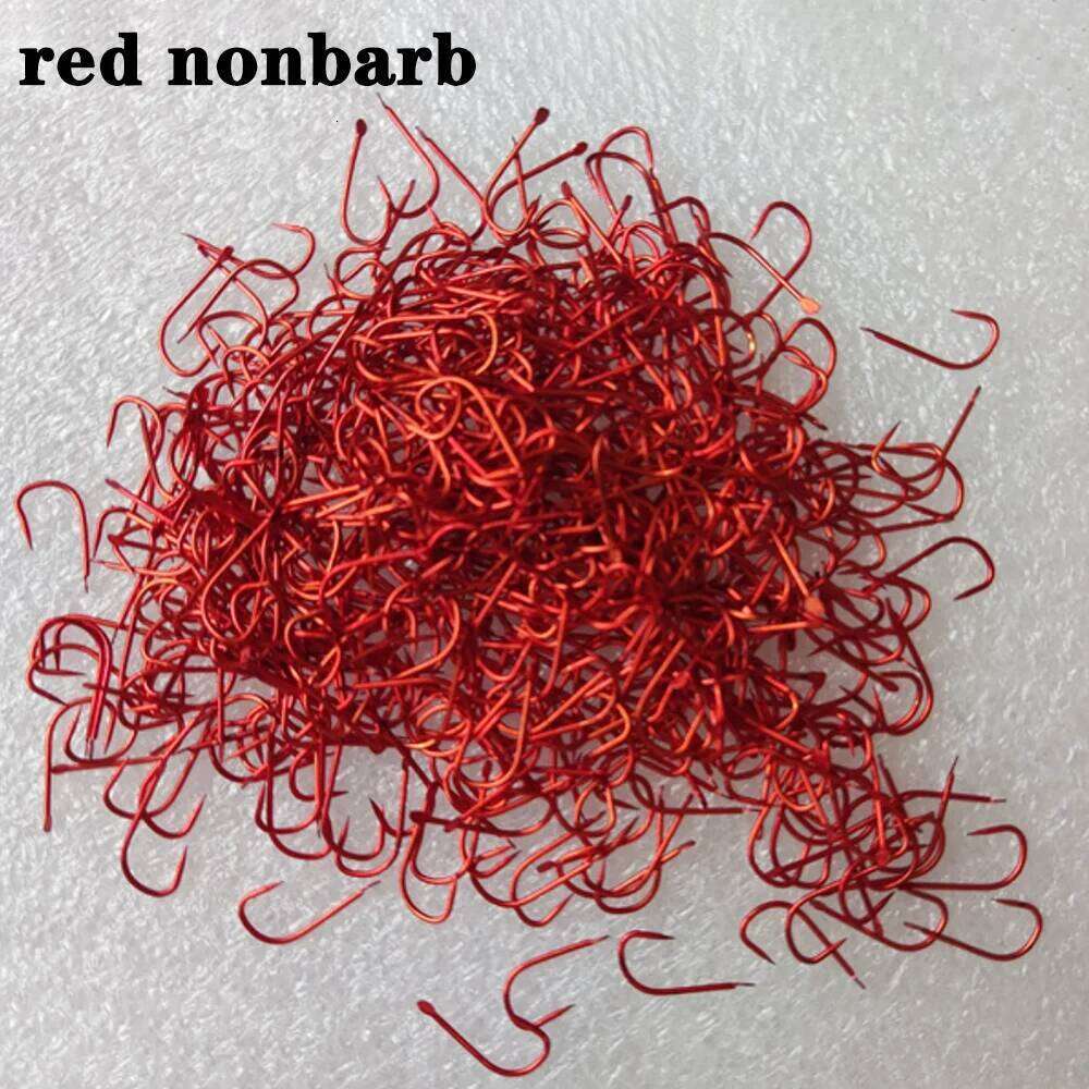 500pcs Unflat Body Fish Hook Set of High Carbon Steel Golden Black Red Cuff Hooks Accessories Sea Feeder for Fishing Carp Tackle Z260228