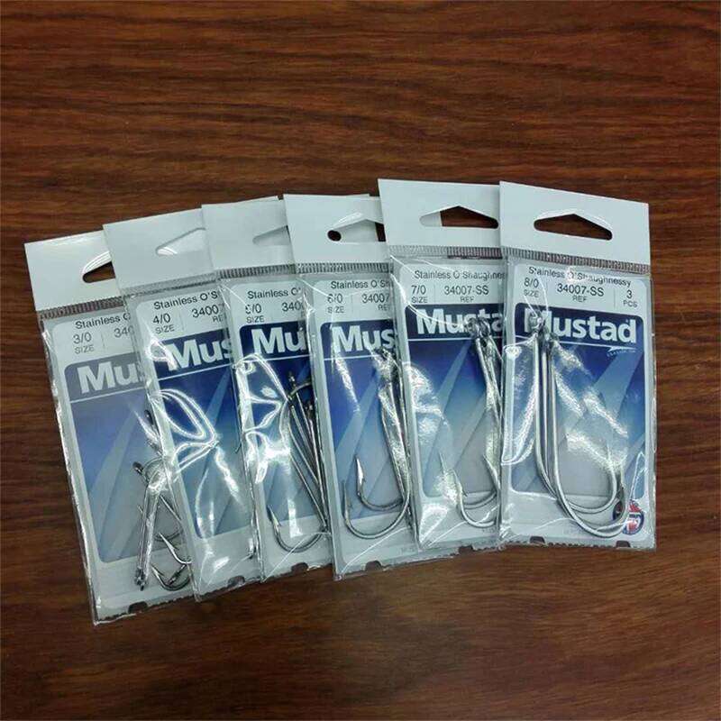 Mustad Stainless Steel Hook 4 Times To Strengthen Fishing Deep Sea Trolling Strong Pull Sharp Mackerel Grouper Large Z260228