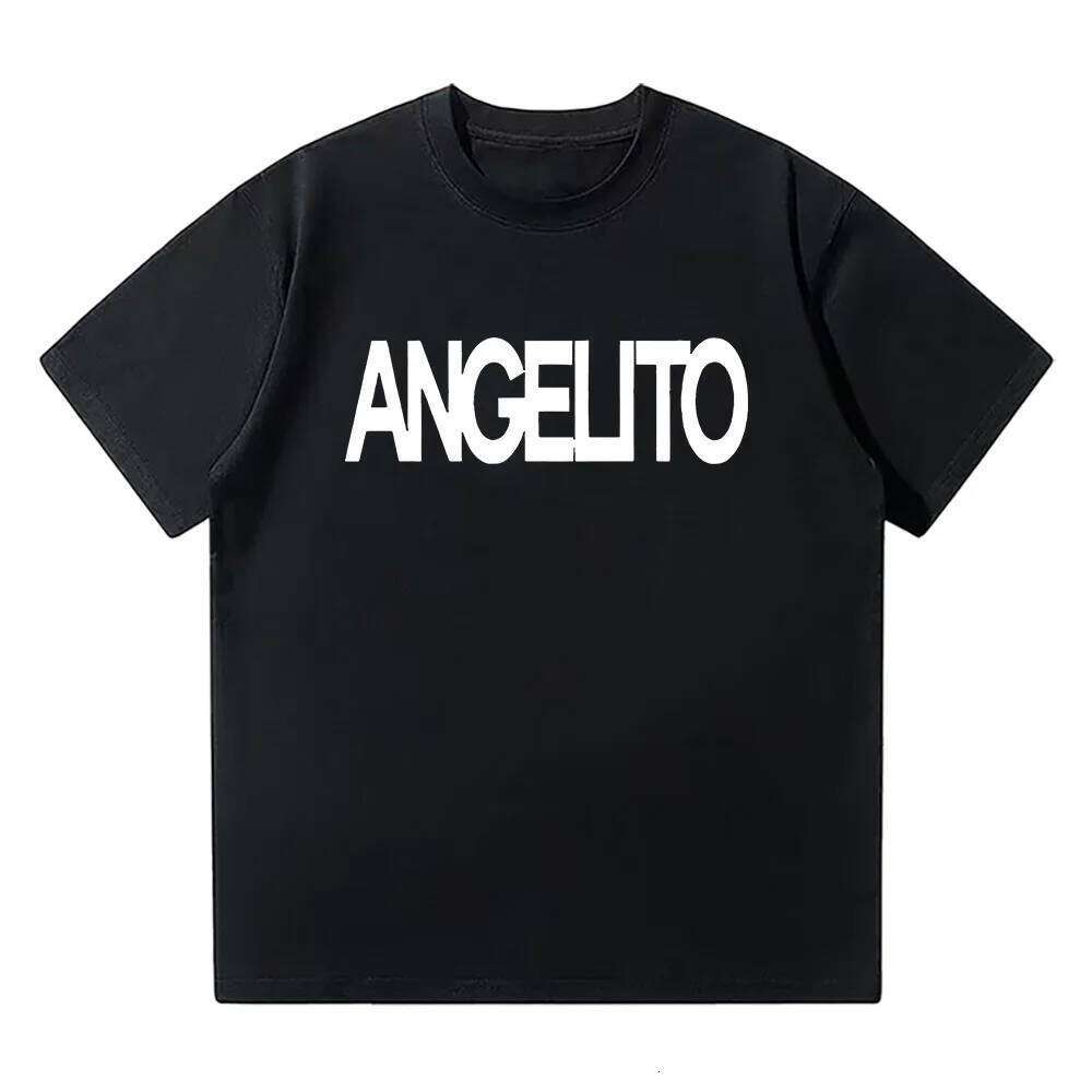 Angelito Tee Rapper Bad Gyal Hip Hop T Shrit Trendy Women's Short Sleeves Tops Harajuku Cotton Men's Casual Y2K Clothes C260228 - view 4