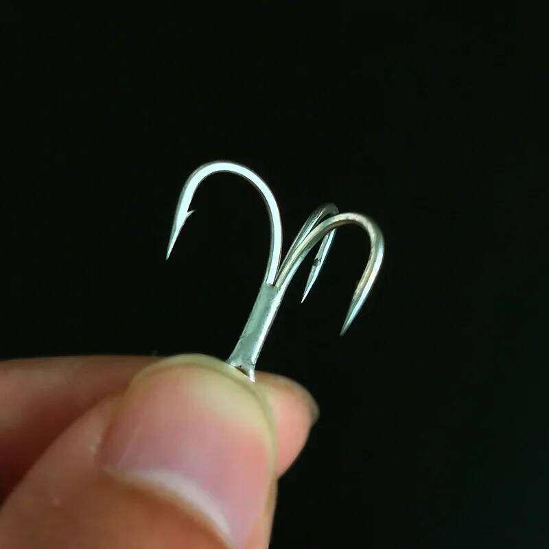 OUTKIT 5pcs/box 6066-3x-NP Strengthen Super Strong Twins Steel Alloy Sharp Lure Treble Tackle Hook Fishing Box Z260228