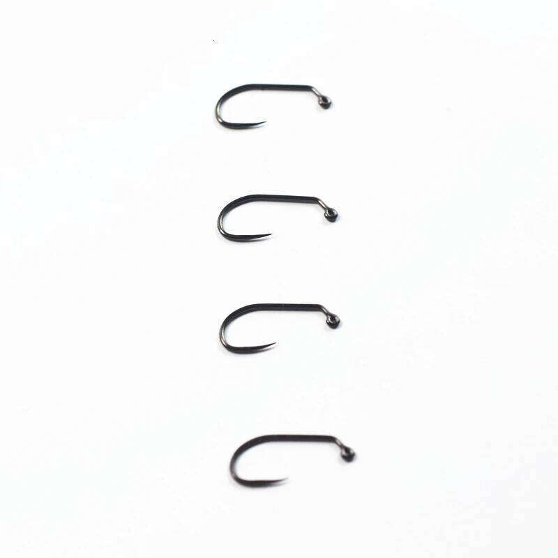 CONTEMPLATOR 40pcs nymph barbless fishing hook10# 12# 14# 16# 18# 60 Jig thin wire shrimp caddis pupa fly tying hooks Z260228