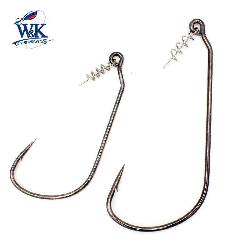at 12/0 and 10/0 Big Worm Hook for Pike Soft Baits Freshwater Boat Z260228