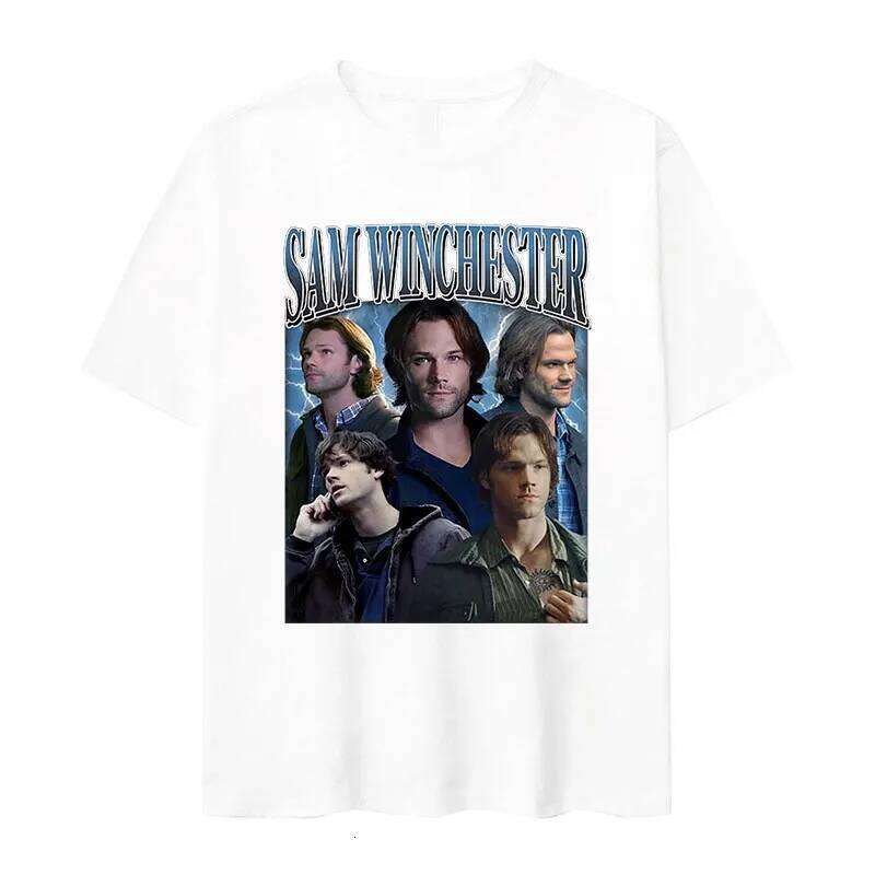 Tv Series Sam Dean Winchester Graphic T Shirts Men's Retro High Quality Fashion T-Shirt Casual Oversized Cotton Tees Streetwear C260228 - view 3