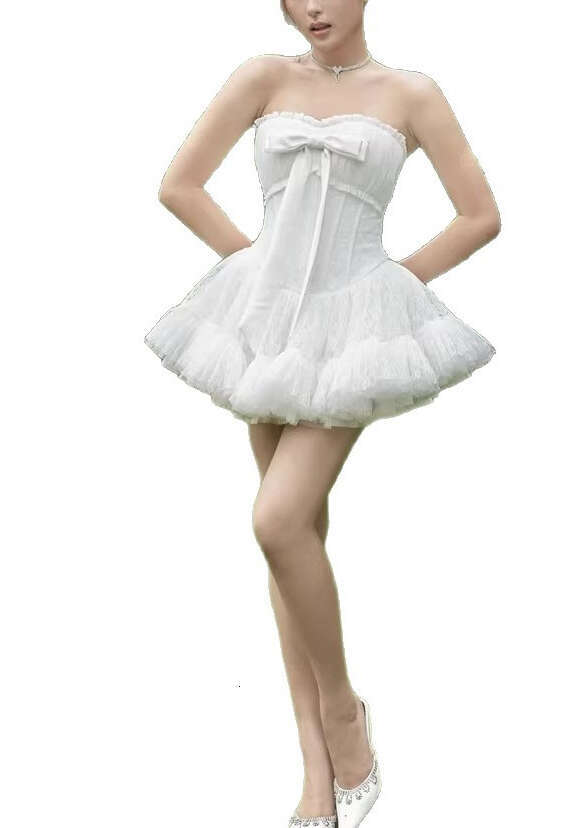 2026 spring/summer new item niche design sexy sweet spicy style A1 petite princess corset waist cinching mini skirt