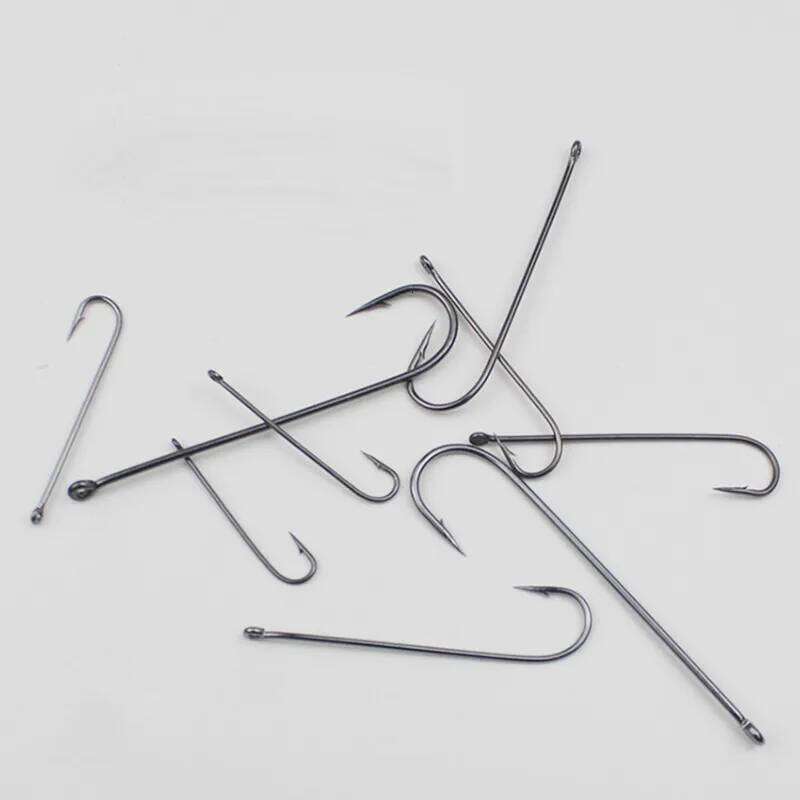 Carlisle bulk handle extra long tube pay sea fishing with barb oblique mouth eel, mackerel, pomfret hook Z260228