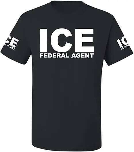 ICE Immigration Police, Fedral Agent Customs Enforcement Political Men's Novelty T-Shirt Humor Funny Letters Printed Saying Tee C260228 - view 5