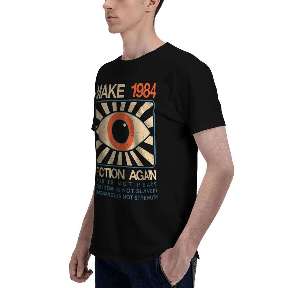 Make Fiction Again Dystopian Men's T Shirts 1984 George Orwell Tee Shirt Short Sleeve Round Collar T-Shirt CottonClothes C260228 - view 4