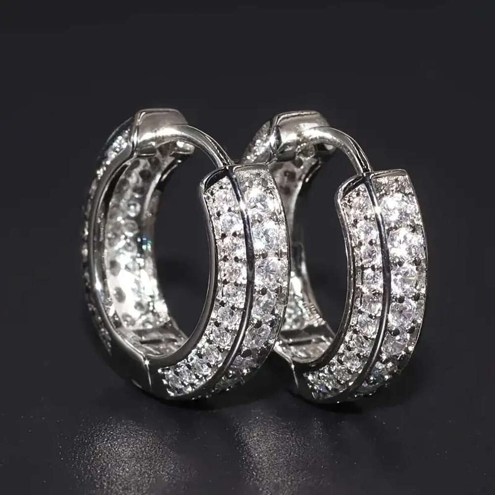 Creative Couple Style HOOP Full Zirconia gold Men's Ear Cuffs Trendy Unisex Earrings Hot Item