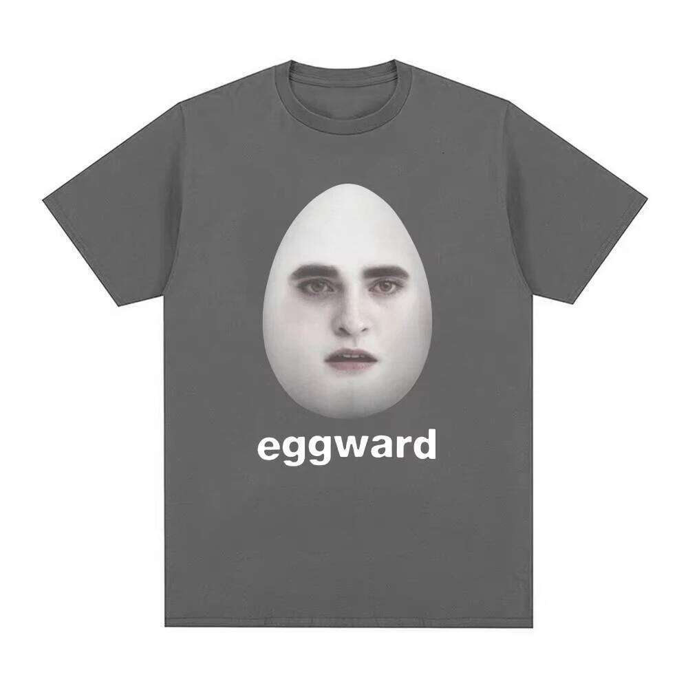 Twilight Eggward Funny Meme T Shirt Edward Cullen Parody Robert Pattinson Humor T-shirt Men's Women Cotton Short Sleeve T-shirts C260228 - view 4