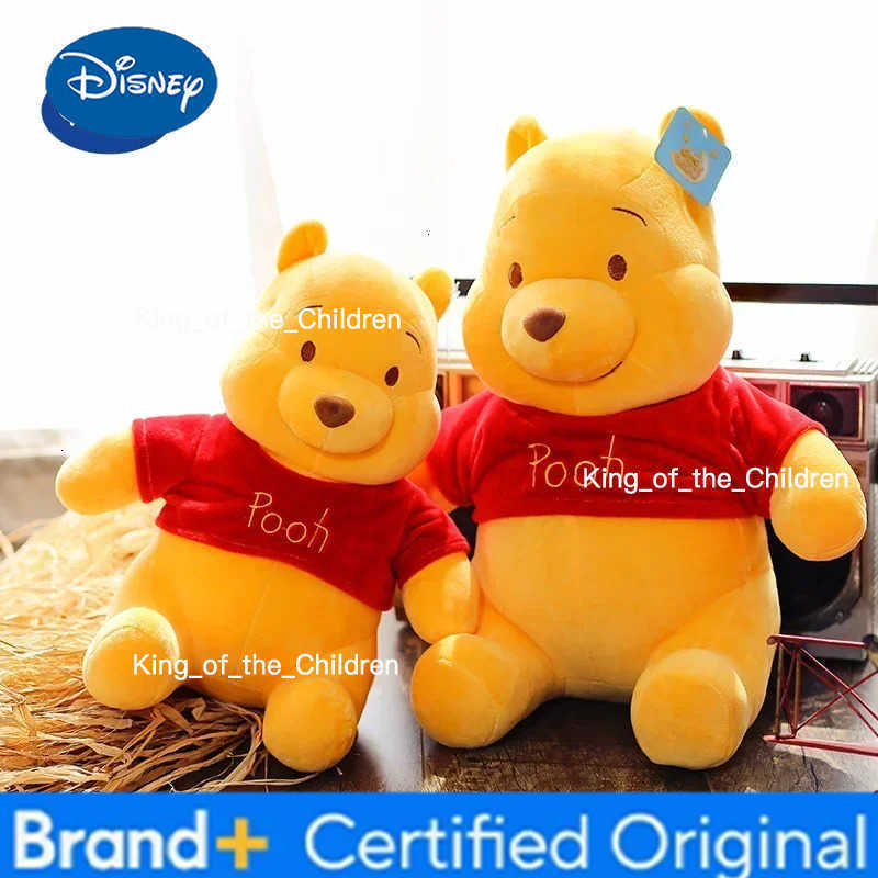 Disney Winnie The Pooh Plush Doll Toy Cartoon Prone Posture Winnie Pooh Bear Soft Stuffed Toy Pillow Kids Xmas Birthday Gifts H260228
