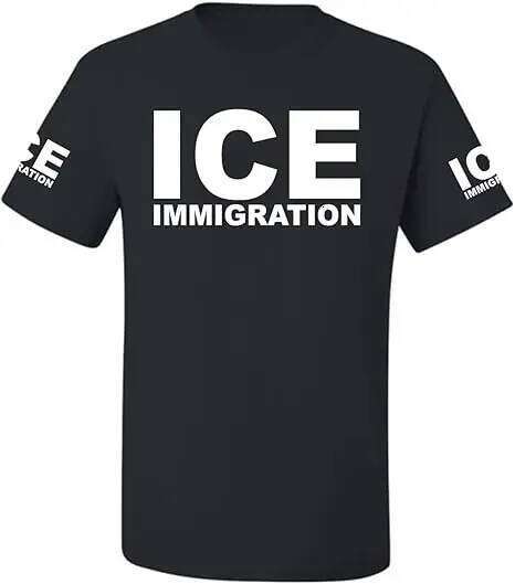 ICE Immigration Police, Fedral Agent Customs Enforcement Political Men's Novelty T-Shirt Humor Funny Letters Printed Saying Tee C260228 - view 7