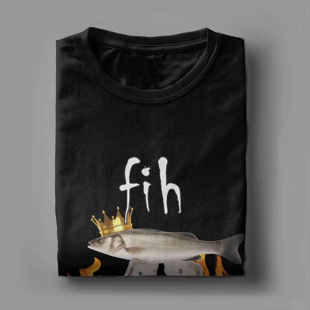 2026 New Hot Sale Men's and Women's Fih Funny Fish Meme Printed T-Shirt Cotton Graphic Tee Shirts Clothing Oversized Outfits C260228 - view 3