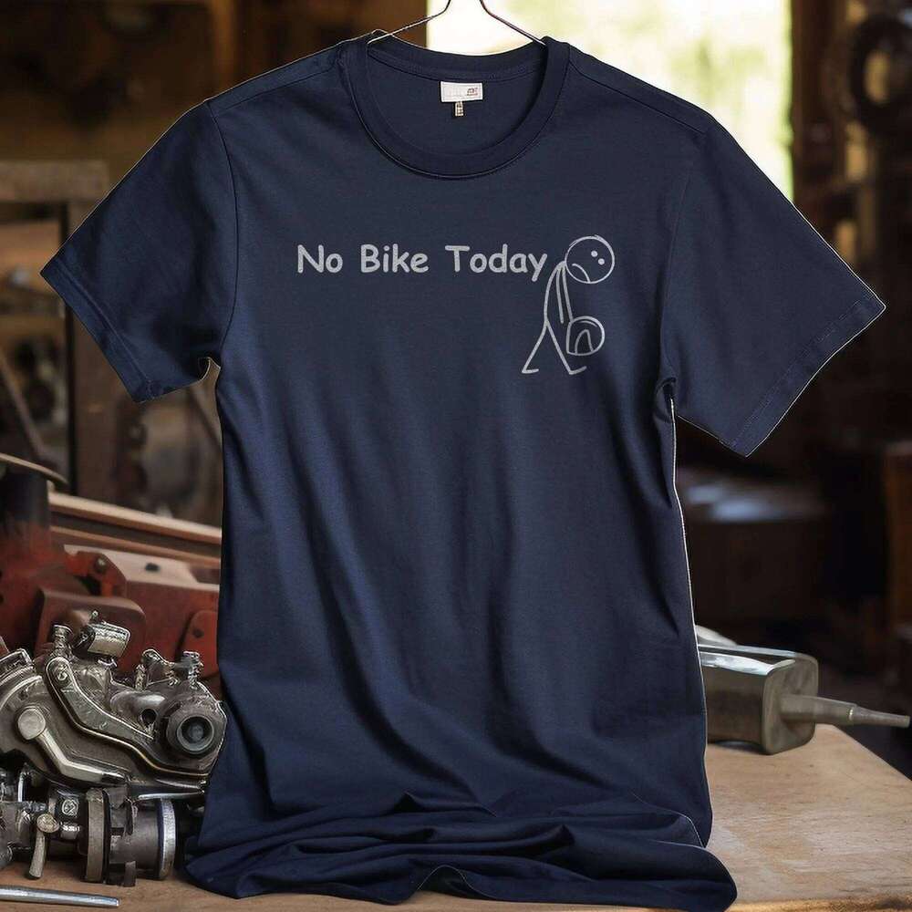 No Bike Today Shirt Motorbike and Petrol Head T-Shirt Graphic T Shirts Retro Streetwear Crew-neck Short-sleeved Men's T-shirt C260228 - view 5