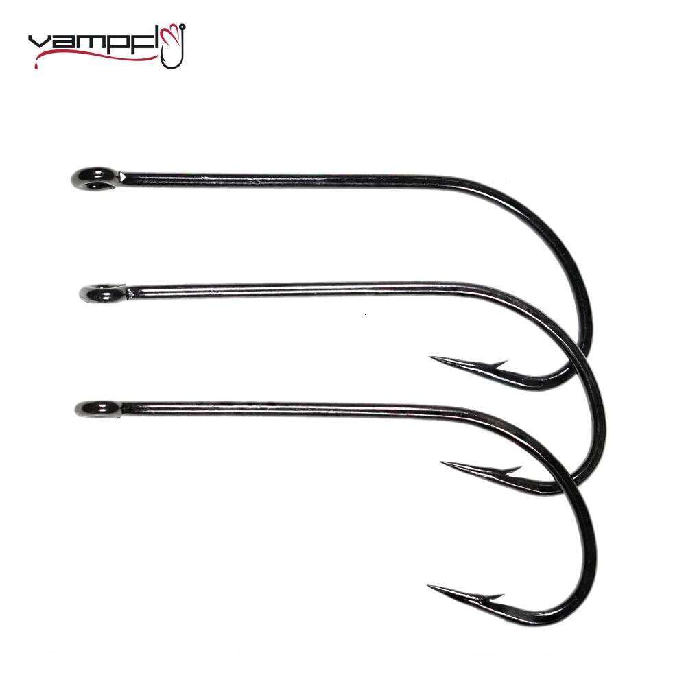 Vampfly 50pcs Stinger Deer Hair Standard Tying 2X Long Hook For Pike Bass Larger Saltwater Shrimps Fly Z260228