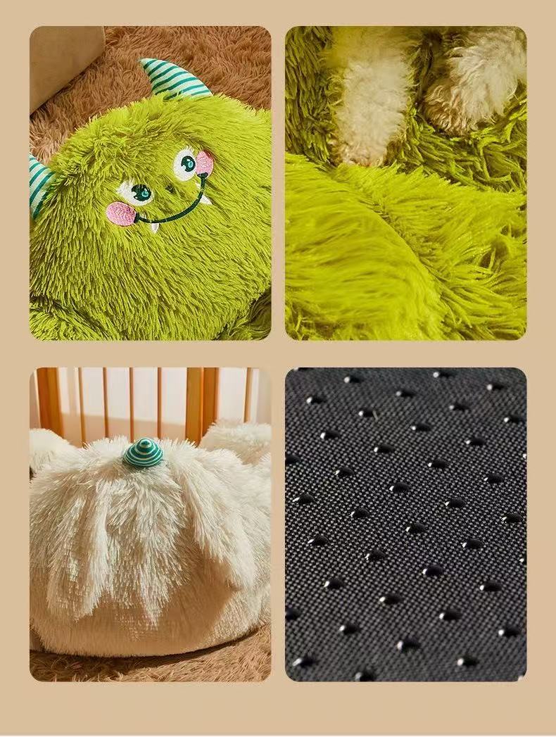 Dog bed, beanbag chair, small plush, thickened, suitable for all seasons, Corgi, cat, and warm in winter.