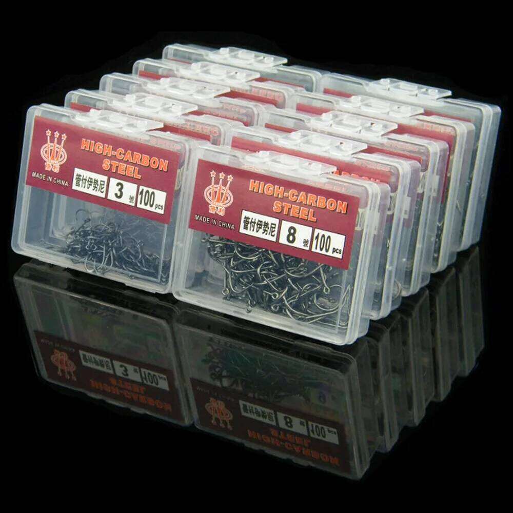 High Quality Accessorie Hot Sale Brand New Fish Hook Circle 100pcs Fishing Hooks Carbon Steel Z260228