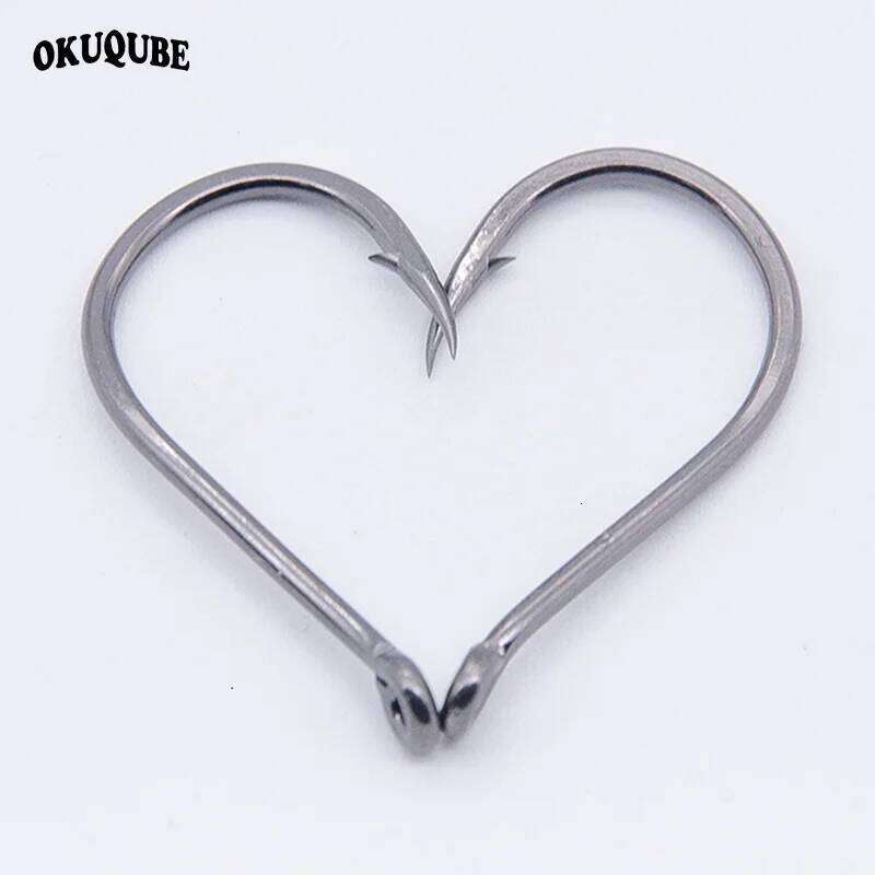 50pcs/lot Coating High Carbon Stainless Steel Barbed Sharped Circle Fish Hooks For Fishing Carp Bass Octopus Z260228