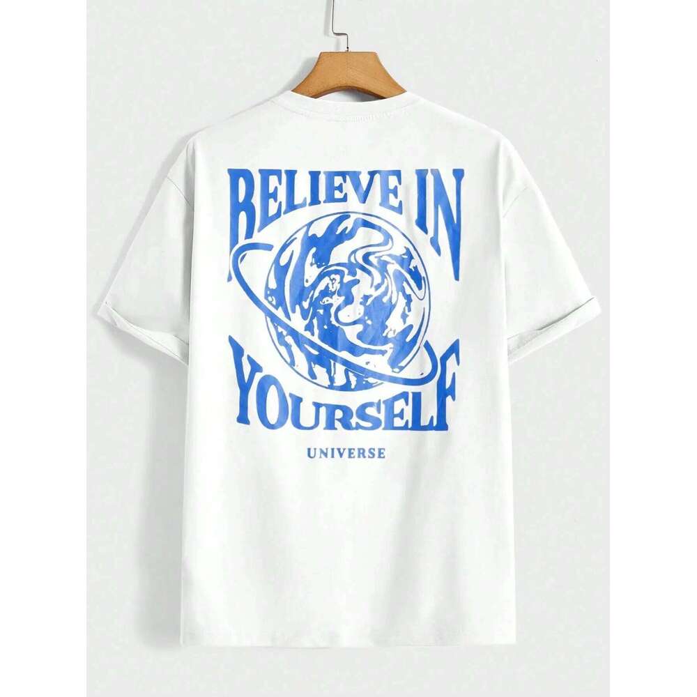 Believe In Yourself Universe Funny Graphic Men Tshirts Cotton Casual Short Sleeve Fashion Breathable Loose Oversized T-Shirt C260228 - view 7