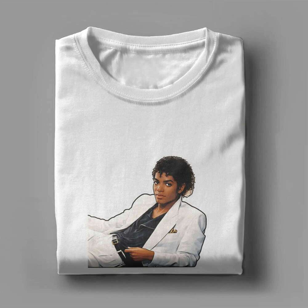 Men's Pop King M-Michaels J-Jacksons Fans Art T Shirt Cotton Clothes Fun Short Sleeve Crewneck Tees Classic T-Shirts C260228 - view 5