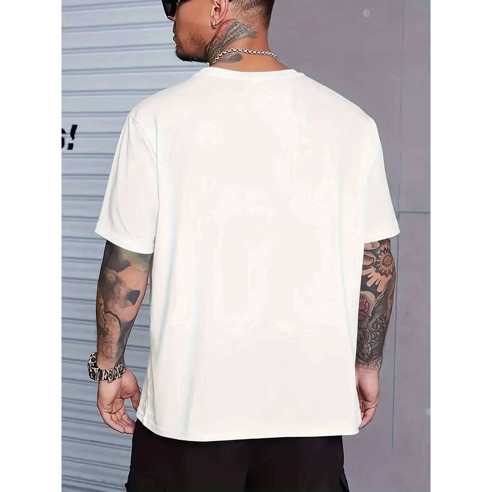 Men Lucky Cat Graphic Print Casual Short Sleeve T Shirt Summer Daily Wear Fashion Top C260228 - view 5