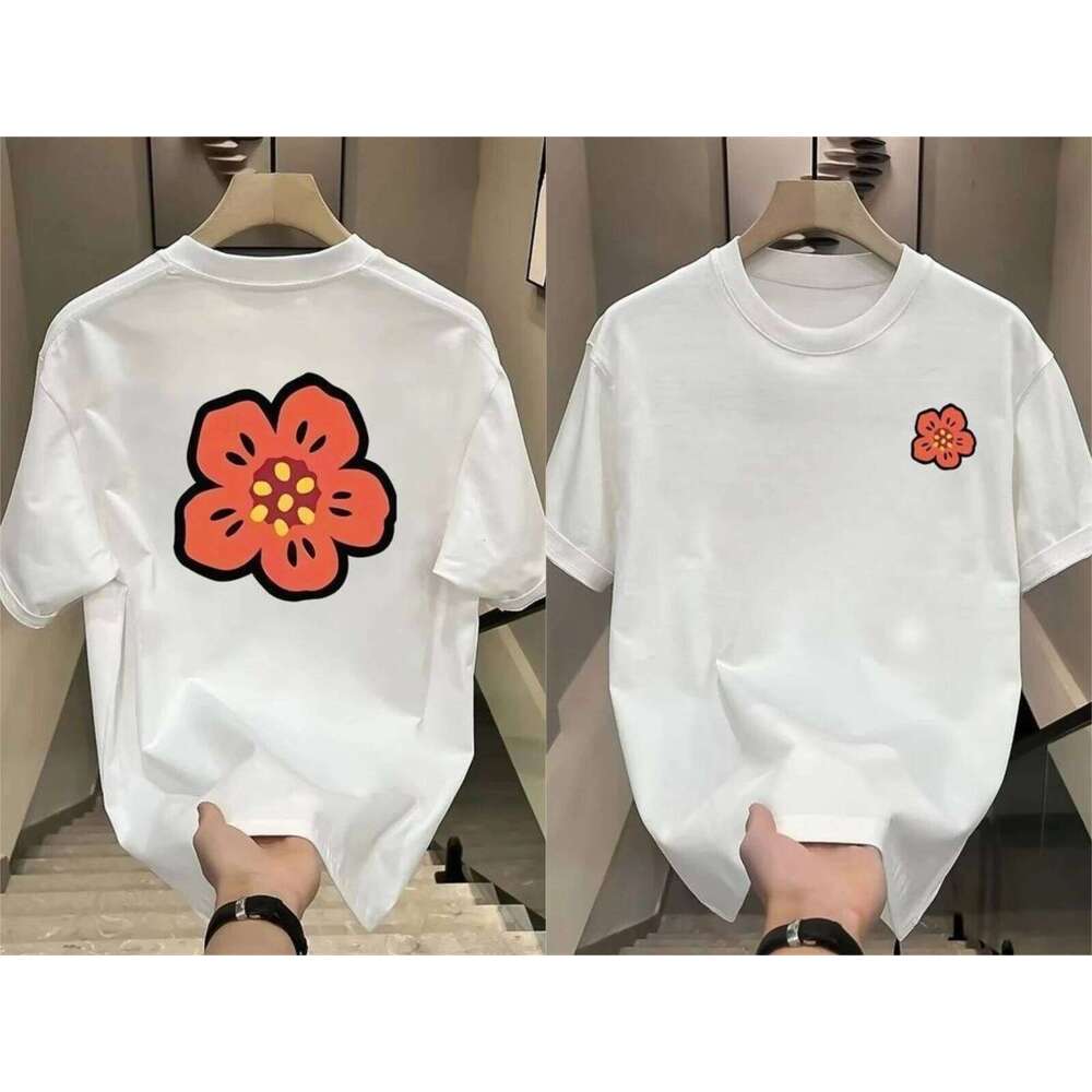 2025 Cartoon Flower T-Shirt Men Women Cotton Tees Short Sleeve Luxury Brand Streetwear Oversized Tops Men's T-shirt C260228 - view 6